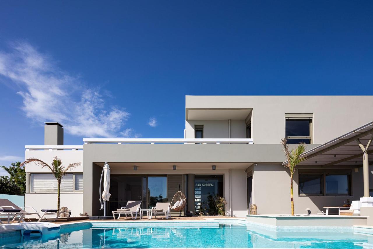 Rizes Villa With Jacuzzi & Heated Pool Agia Triada Zewnętrze zdjęcie