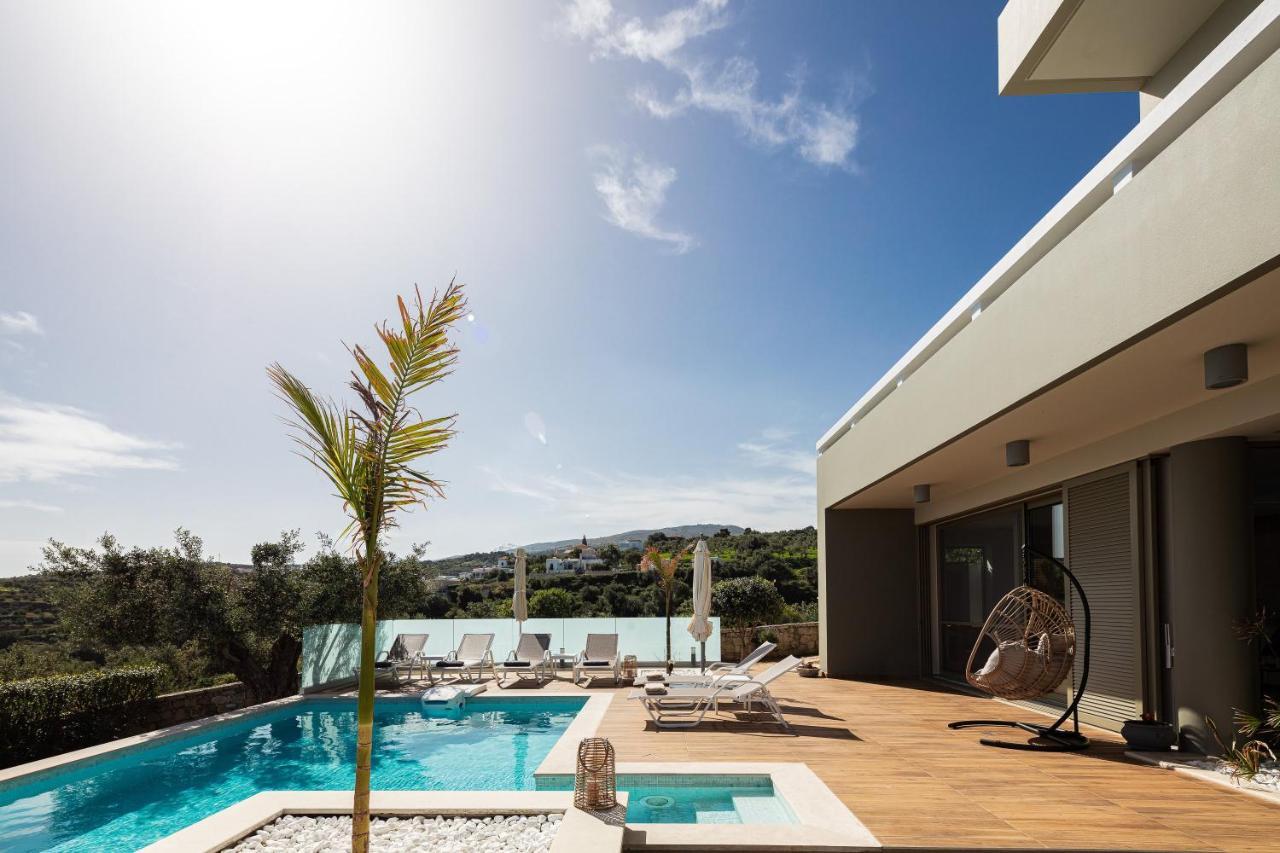 Rizes Villa With Jacuzzi & Heated Pool Agia Triada Zewnętrze zdjęcie
