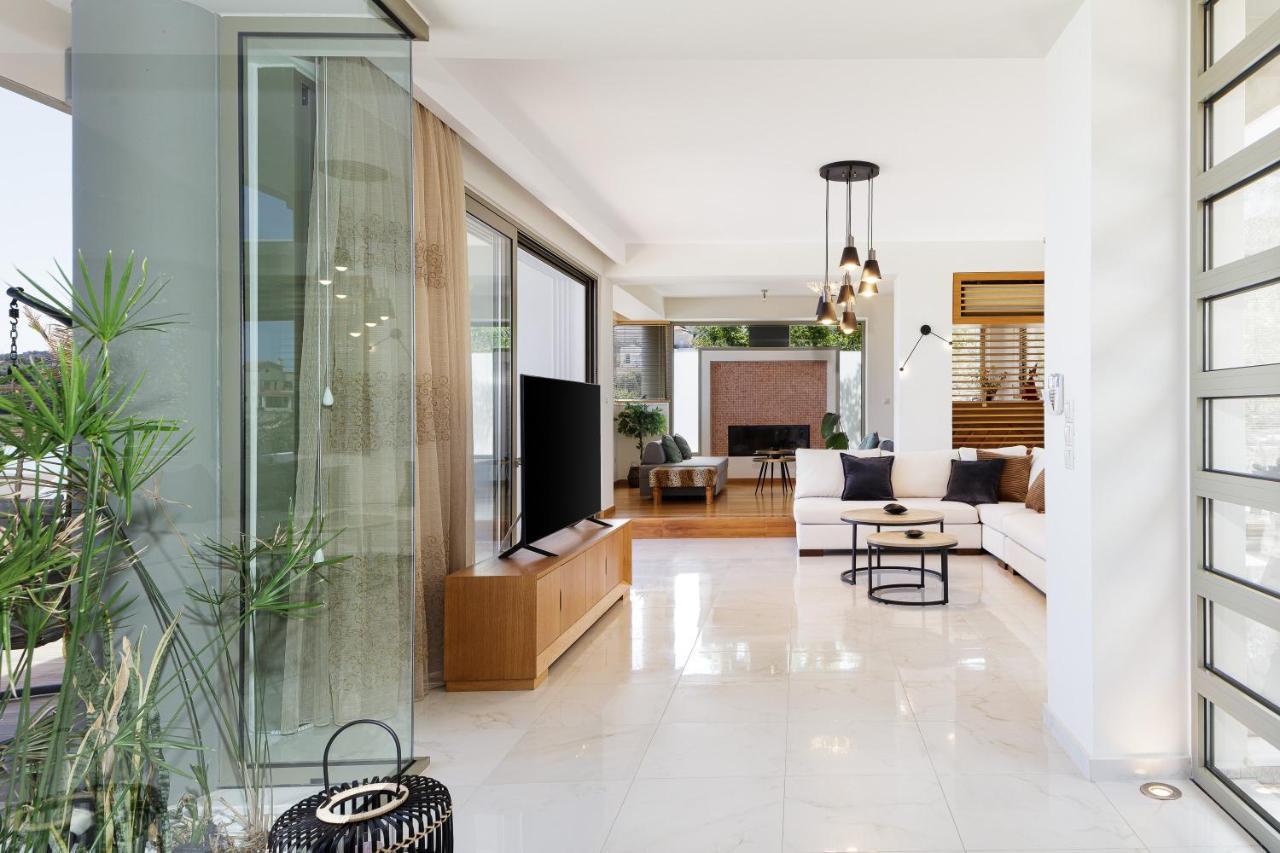 Rizes Villa With Jacuzzi & Heated Pool Agia Triada Zewnętrze zdjęcie