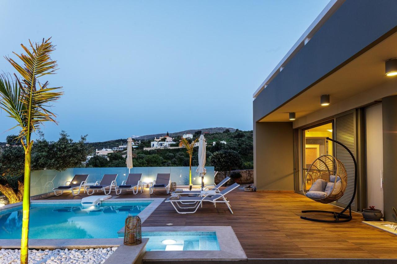 Rizes Villa With Jacuzzi & Heated Pool Agia Triada Zewnętrze zdjęcie