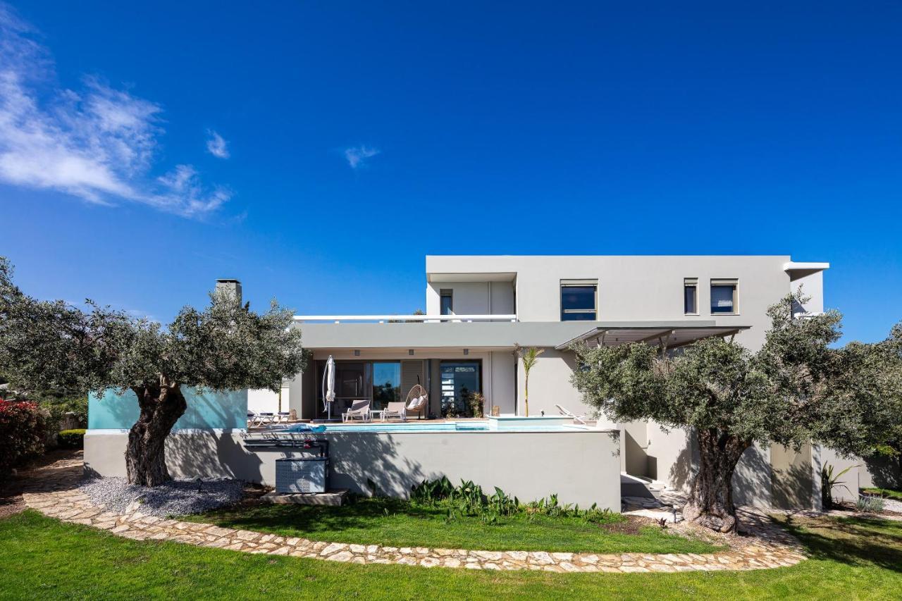 Rizes Villa With Jacuzzi & Heated Pool Agia Triada Zewnętrze zdjęcie